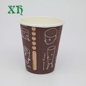 Vasos de papel de café marrón de 10 oz como hacer un vaso de papel para llevar