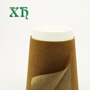 Vasos de papel compostables de doble pared kraft de 12 oz