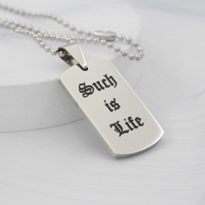 Etiqueta de identificación personalizada Etiqueta de perro personalizada con texto o imagen Etiqueta militar Collar inspirador Joyería para hombre y mujer