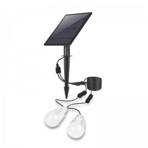Lámpara de doble bombilla solar
