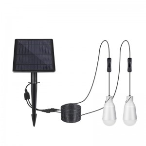 Lámpara de doble bombilla solar