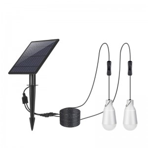 Lámpara de doble bombilla solar