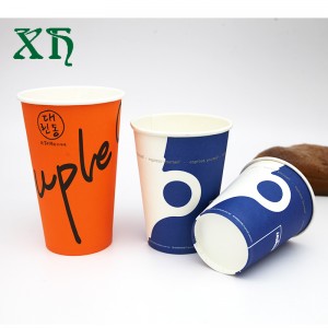 Vasos de papel de pared simple de 8.12.16 oz