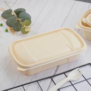 Almidón de maíz biodegradable caja de empaquetado de alimentos fiambrera degradable envases de comida para llevar a granel