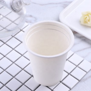Tazas de café ecológicas sin BPA con logotipo personalizado, taza desechable compostable, tazas biodegradables de almidón de maíz