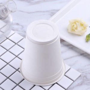 Tazas de café ecológicas sin BPA con logotipo personalizado, taza desechable compostable, tazas biodegradables de almidón de maíz