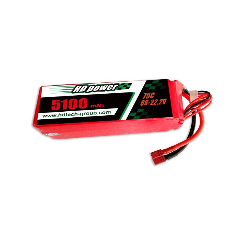 Batería lipo HD POWER 5100mAh 75C 6S 22.2V