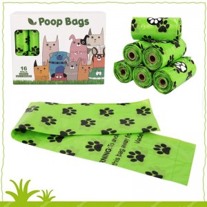 Bolsas compostables 100% biodegradables del caca del perro del bolso de los desechos del perro con el dispensador