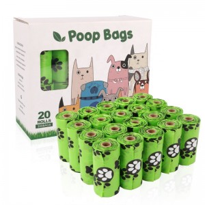 Bolsas compostables 100% biodegradables del caca del perro del bolso de los desechos del perro con el dispensador