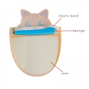 Visera protectora de seguridad Visera de cara completa Visera de protección facial Visera de protección elástica Transparente para niños