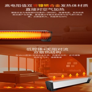 Calentador de zócalo de ventilador delgado eléctrico de calidad superior ampliamente utilizado