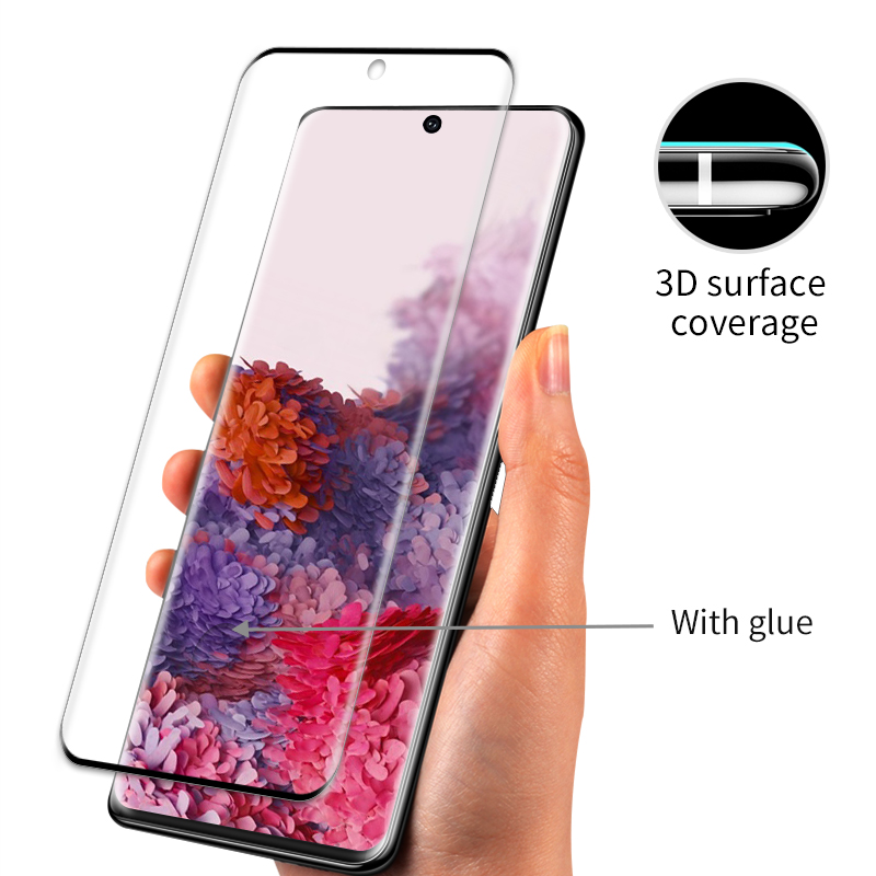 Película de pantalla de vidrio templado de alta calidad 9h caliente para protector de pantalla Samsung S20