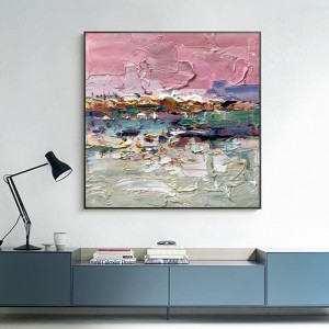 Marco de lona abstractonuevo diseño pintado a mano decoración para el hogar foto pintura de piso