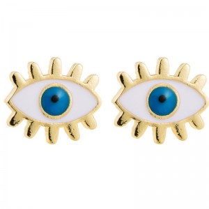 Euro - American Cross - Border Fashion Women \'s copper Drop simple pendientes Devil Eye pendientes japoneses y coreanos pendientes