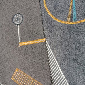 Paño de franela bordada BNT6868