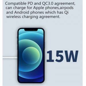 Magnético Magsafe Cargador de teléfono inalámbrico 15W Cargador portátil de Magsafe para Apple iPhone 12 11 Pro Max Best-Selling Producto Amazon Estilo caliente