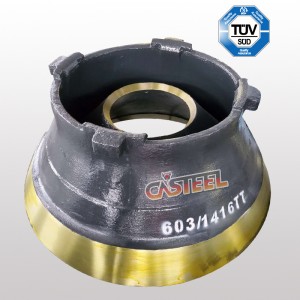 Terex PEGSO TC1000, TC1150, TC1300 Conero Concebo cóncavo&Mantle MN22CR2