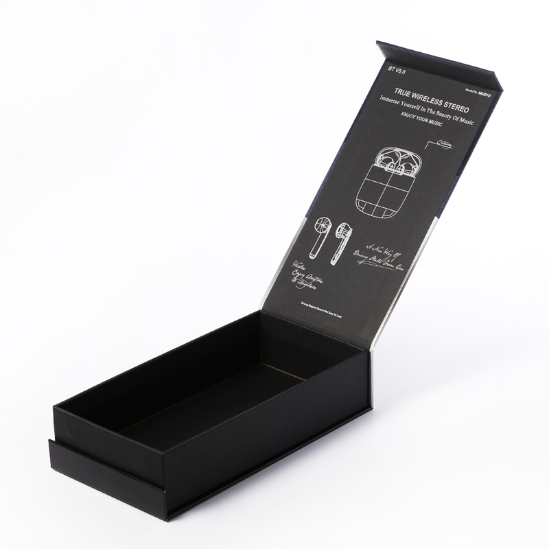 Cajas de embalaje de papel de tapa de auriculares de gran capacidad de lujo personalizado