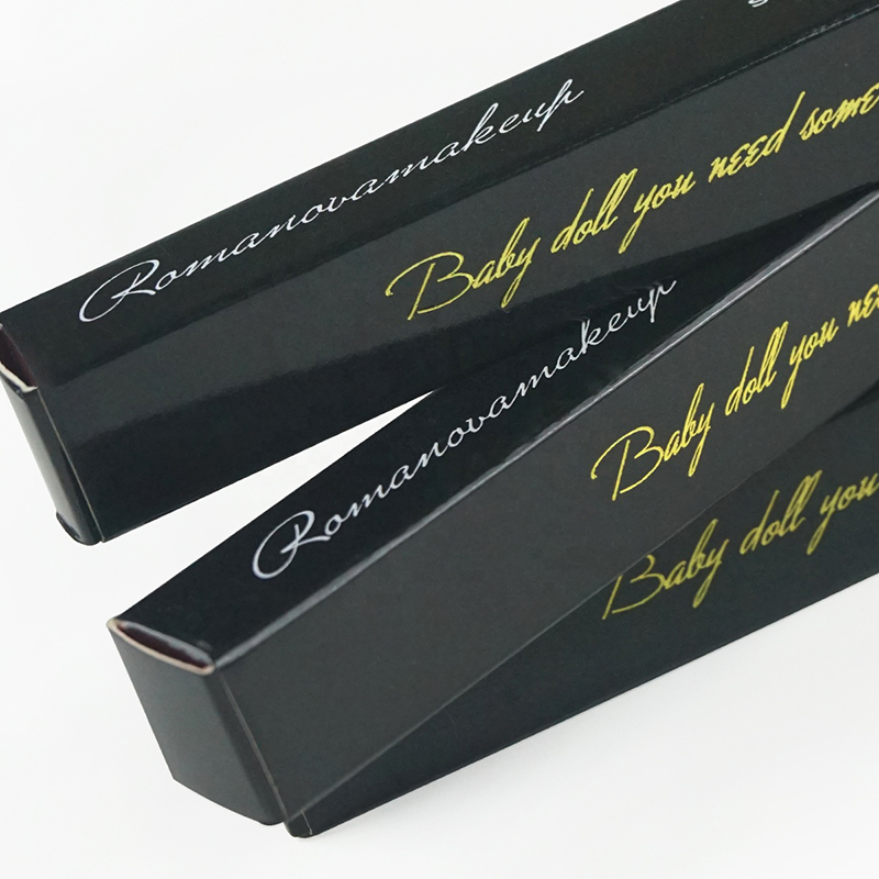 Venta caliente Impresión personalizada Pequeño lápiz labial Conjunto Papel plegable Lip Bls Gloss Box de envasado
