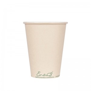 Copa compostable de fibra de bambú de la taza de papel compostable