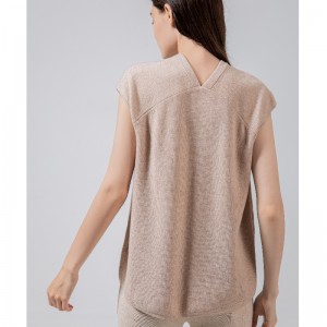 Moda de marea simple Ocio Joker de punto básico Pequeño Pequeño Cuello en V Chaleco 68053#