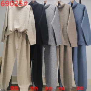 Fashionable Casual Joker Knit Sports 2 pieza Set 69025#