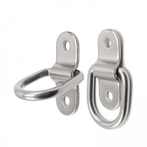 D-Ring Anchor Anchor 12x 1/4 \\\\ \'\\\\\' Ring de acero inoxidable Ring Trailer D Ring Ane Downs, Soporte de anillo D 700 Lbs, Placa de montaje en la placa de montaje D Anillo D Puntos para el trinquete Lazo Down Straps Car Cama de cami...