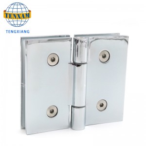 China Fabricante de alta calidad de vidrio para vidrio de 180 grados de aleación de zinc de la puerta de la ducha de la bisagra