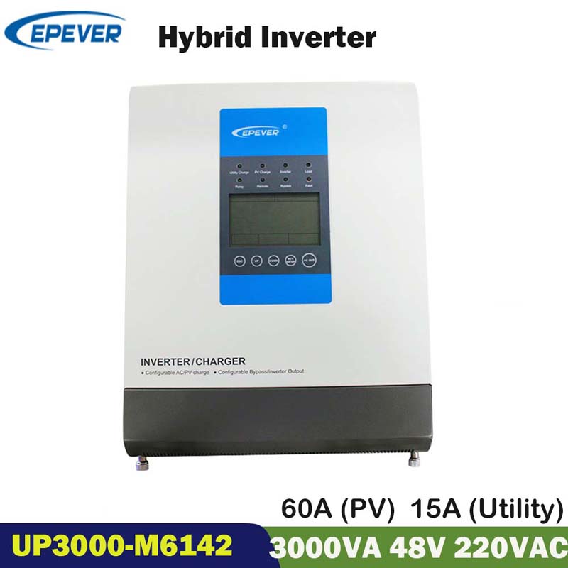 EPEVER MPPT 3000W Inverter Solar 60A 48V Onda sinusoidal Pura Inverer Hybrid 220V 230V SOAR CARGA INVERSOR OPOWER M6142