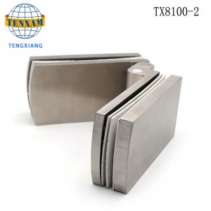 Cuarto de baño Herramientas pesado Drop plegado largo 180 grados Ducha de ducha Vidrio a vidrio Bisagra libre