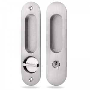 1701 Lock de puerta corredera de la puerta invisible Manija empotrada Policita Policita Cerradizo para hardware de muebles de madera deslizante