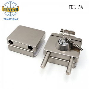 Proveedor de China al por mayor Wholesale Fardware de la puerta de vidrio sin marco Templado Cerradura de puerta de vidrio deslizante