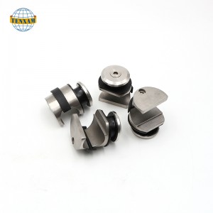 Puerta de vidrio Sistema deslizante Puerta deslizante Colgante de acero inoxidable Ruedas deslizantes