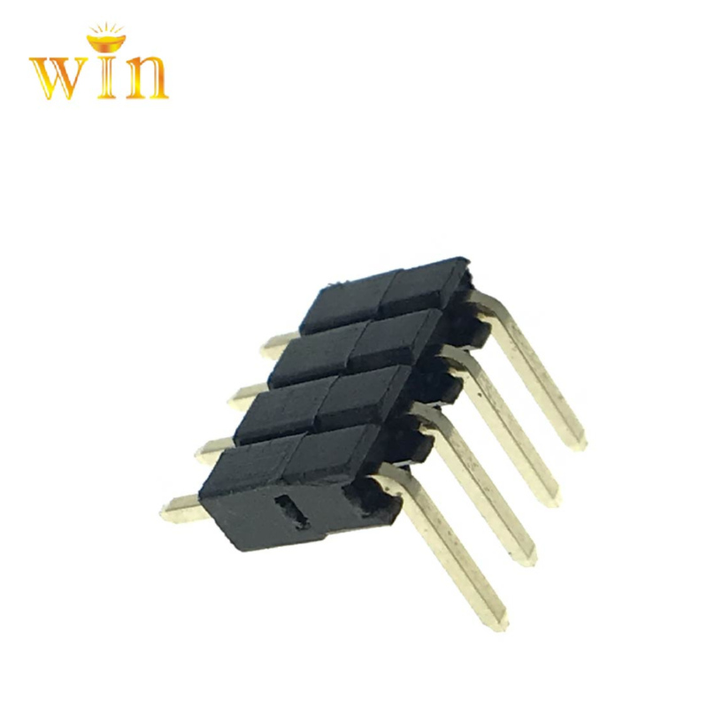 2.54mm 2p ~ 40p 90 ° Ángulo recto Dos plásticos agregados conector de encabezado PIN