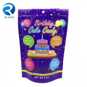 El diseño personalizado de alta calidad se levanta bolsas para los caramelos