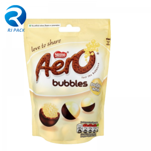 Bolsa de envasado de alimentos con cremallera de plástico personalizada, bolsa de envasado de alimentos con cremallera resellable