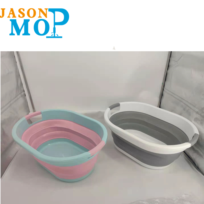 Cubo de gel de sílice plegable de Jason con mango de lavado de cochecillos de pesca de lavado de cochecillos y espacio de agua plegable y ahorro de espacio