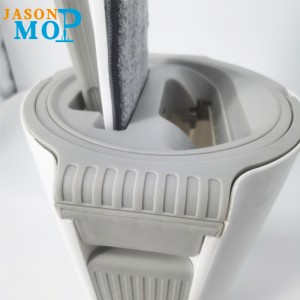 Manija de poste de acero inoxidable Lavado mágico extraíble Fregadero de agua Apriete la limpieza plana Mop con cubo