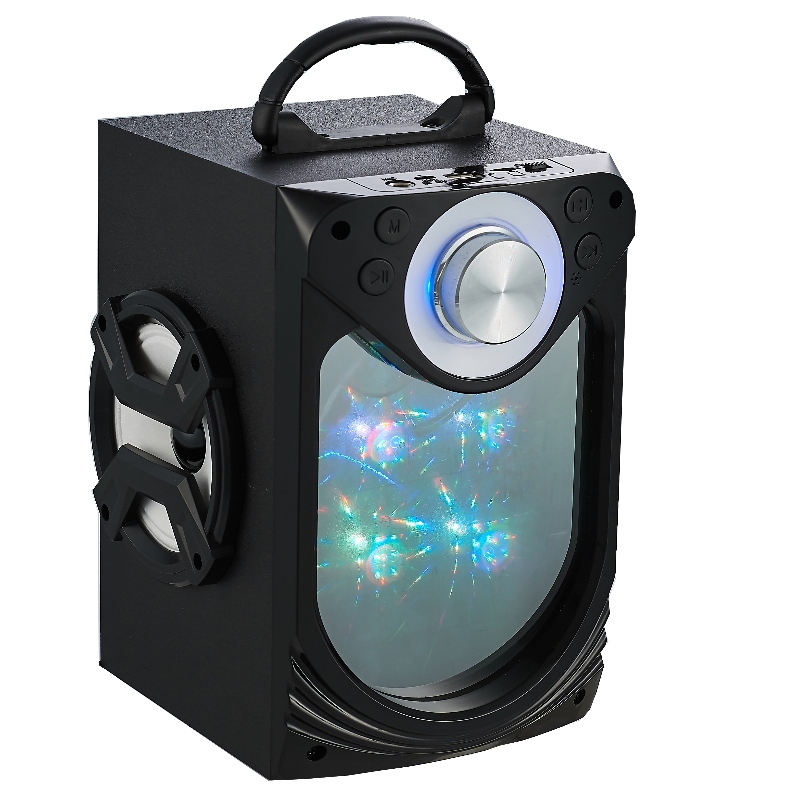 FB-BS034 Altavoz Bluetooth portátil con espejo de vidrio&Iluminación LED