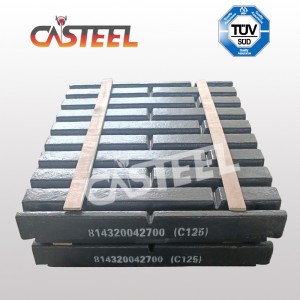 LOKOMO C125B Piezas de trituradora de mandíbula, fijación de la mandíbula de la placa, MIRATO MOVIMIENTO