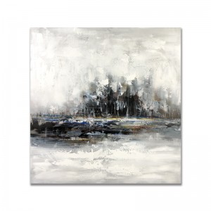 Venta caliente Ilustraciones abstractas sobre lienzo Matrón blanco ynegro Pinturas al óleo hechas a mano para la decoración de la pared de la sala de estar