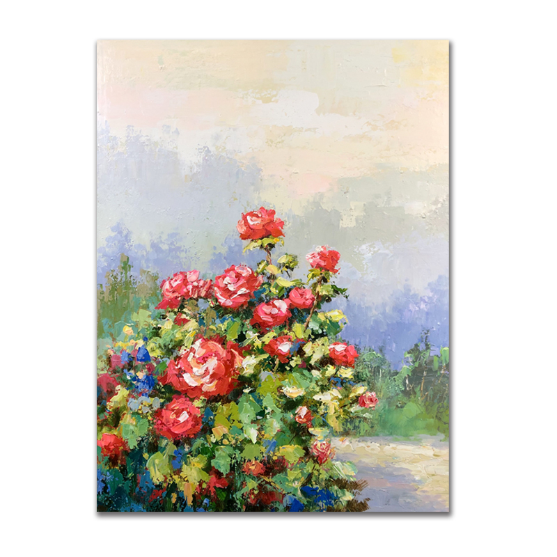 Venta al por mayor de imágenes de la pared Decoración del hogar Flor de lona artística pintura al óleo moderno Cuadros Todavía pinturas de vida