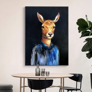 100% Pintura al óleo hecha a mano Animal Decoración del hogar Resumen Contemporáneo Lienzo Art Orea