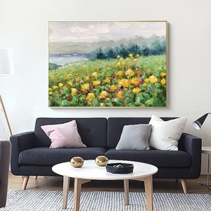 Flores modernas decoración de la pared pintura abstracta hecho a manonatural paisaje pastoral pintura al óleo