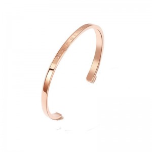 Pulsera de letras de apertura de acero inoxidable