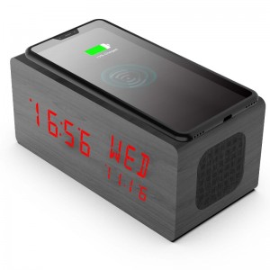 Radio de reloj Bluetooth FB-CR8J780X con cargador inalámbrico Qi