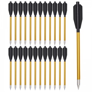 Elong al aire libre 110301 6.5 pulgadas de ballesto Tornillos de aluminio hueco Punto de acero al carbono para la caza del tiro con arco