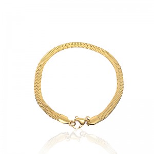 Cadena de cuchillas de oro chapado en oro de acero inoxidable europeo y americano