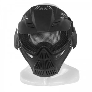 44mA07-BK Airsoft Mask Máscaras tácticas de la cara completa con protección para los ojos para los juegos de supervivencia de CS
