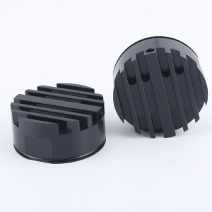 Extrusión personalizada CNC Mecanizado anodizado Redondo Aluminio Fregadero Aluminio Negro LED Perfil Perfil Disipador de calor